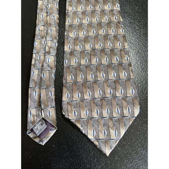 Gianfranco Ruffini Italy Tie Men's 100% Silk Neck Tie Brown Blue 4"x 57" - Picture 1 of 4